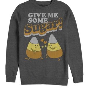 Chin Up Apparel Charcoal Sweater with Candy Corn Graphic